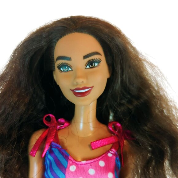 Barbie Fashionistas Doll #182 Hispanic Wavy Brunette Hair Redressed - Picture 3 of 5